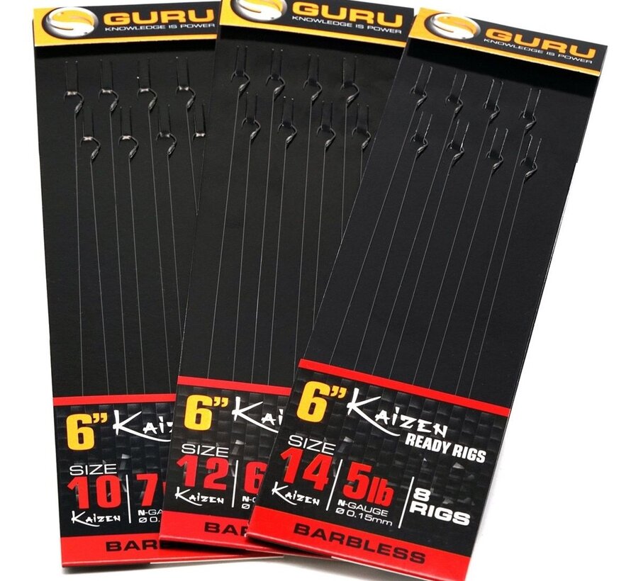 Guru Kaizen Pole Rigs 6 inch Size 10 (0.19mm)