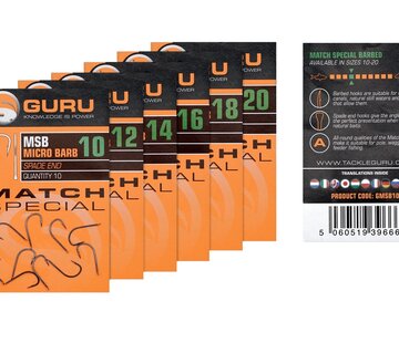 Guru Guru Match Special Hook Size 12 (Barbed/Spade End)