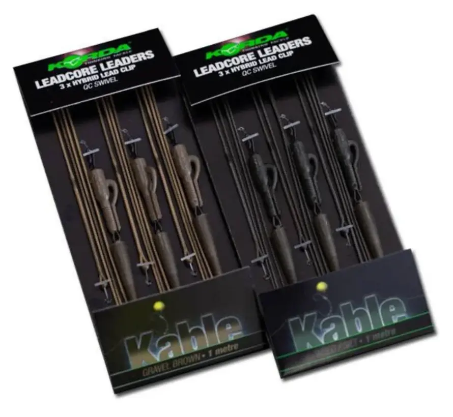 Korda Leadcore Leader-Hybrid Lead Clip QC Swivel Weed
