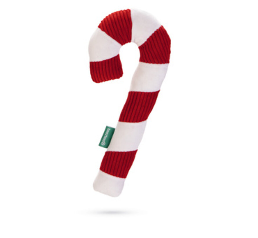 Beeztees Kerst Zuurstok Pluche Rood/Wit 33x14,5cm