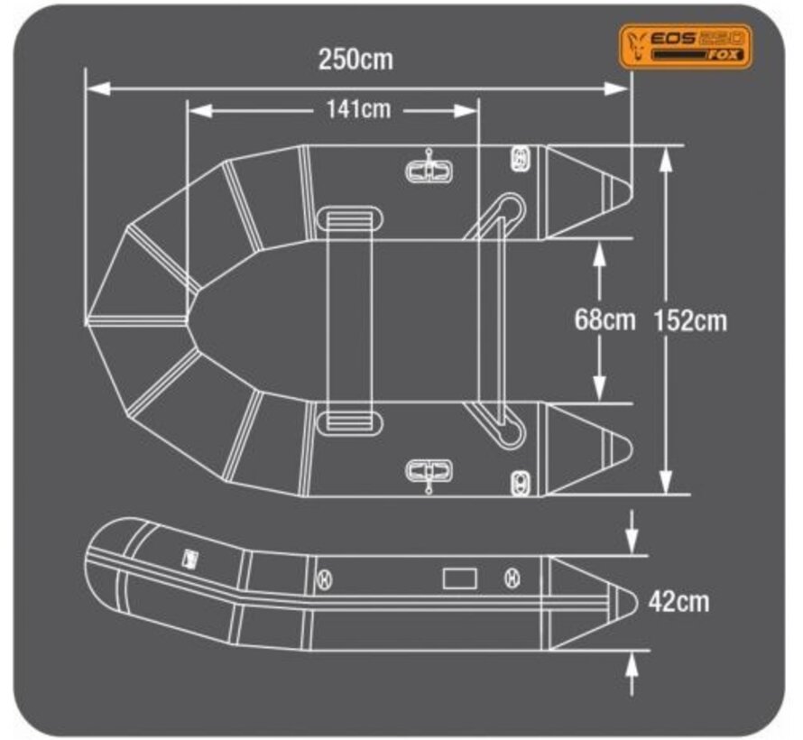 Fox EOS 250 Boat Slat Floor Rubberboot