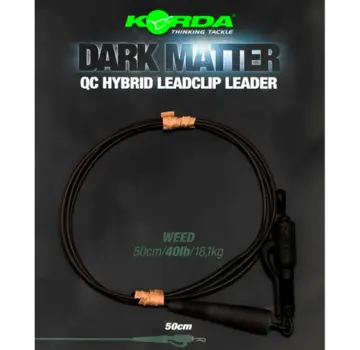 Korda Korda Dark Matter Leader 50 cm QC Hybrid Clip Weed