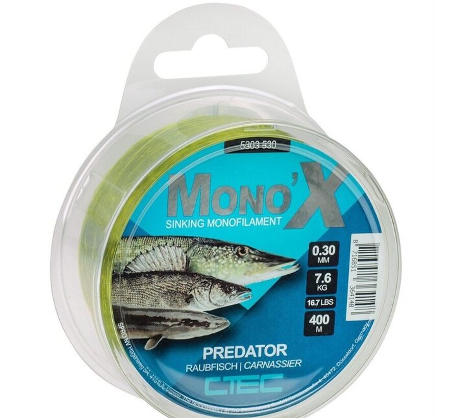 Spro Ctec Mono X Predator Green 0.30mm 7.6kg 400m