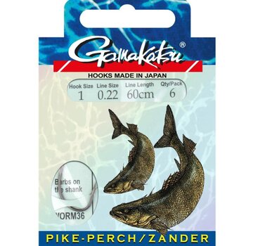 Gamakatsu Bks-Worm36 Zander #1-0.25MM 60CM