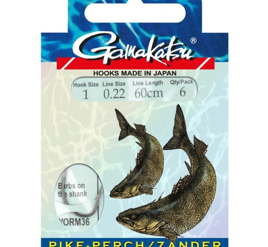 Gamakatsu Bks-Worm36 Zander #1-0.25MM 60CM