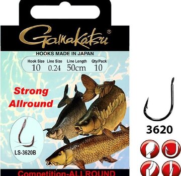 Gamakatsu G-3620B Allround Strong 50cm #10 0,24mm