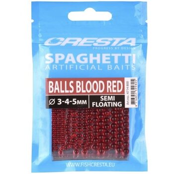 Cresta Cresta Kunstaas Spaghetti Balls / 3, 4 & 5mm Red