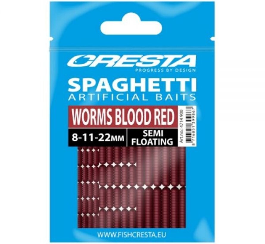 Cresta Spaghetti Worms / 8,11 & 22 Blood Red