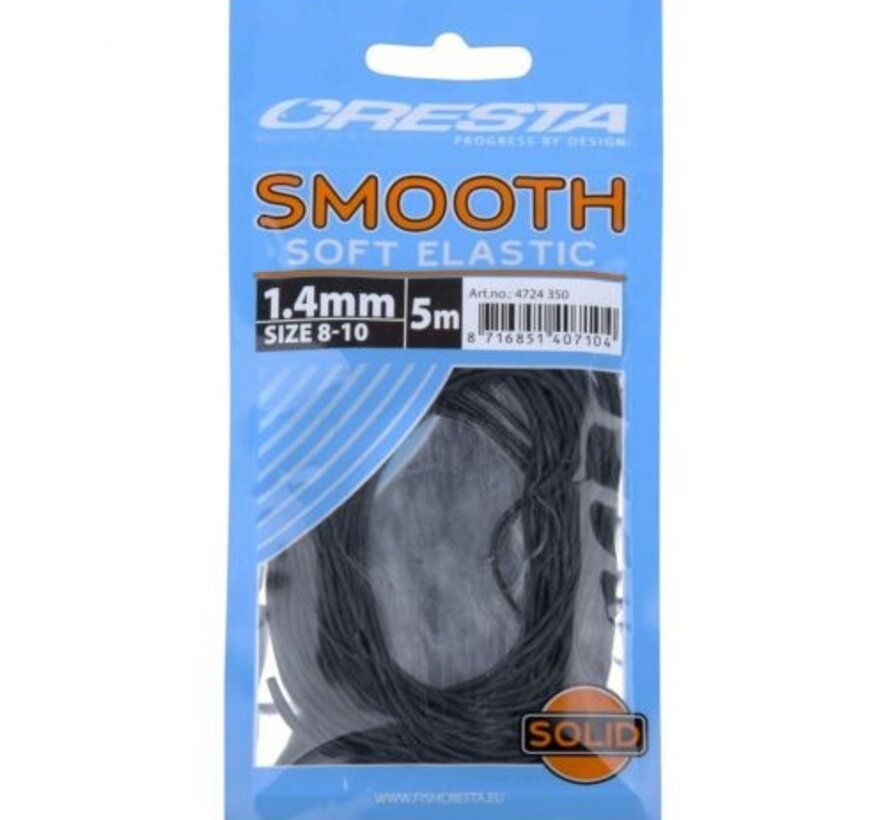 Cresta Smooth Soft Elastic Black 1.4mm 5m