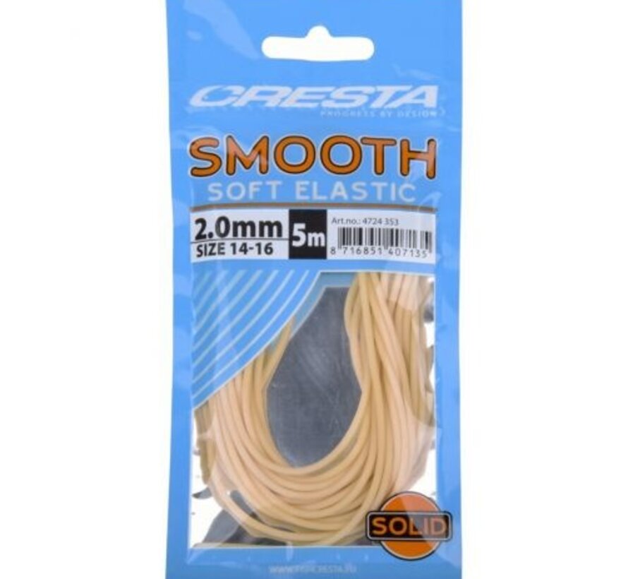 Cresta Smooth Soft Elastic White 2.0mm 5m