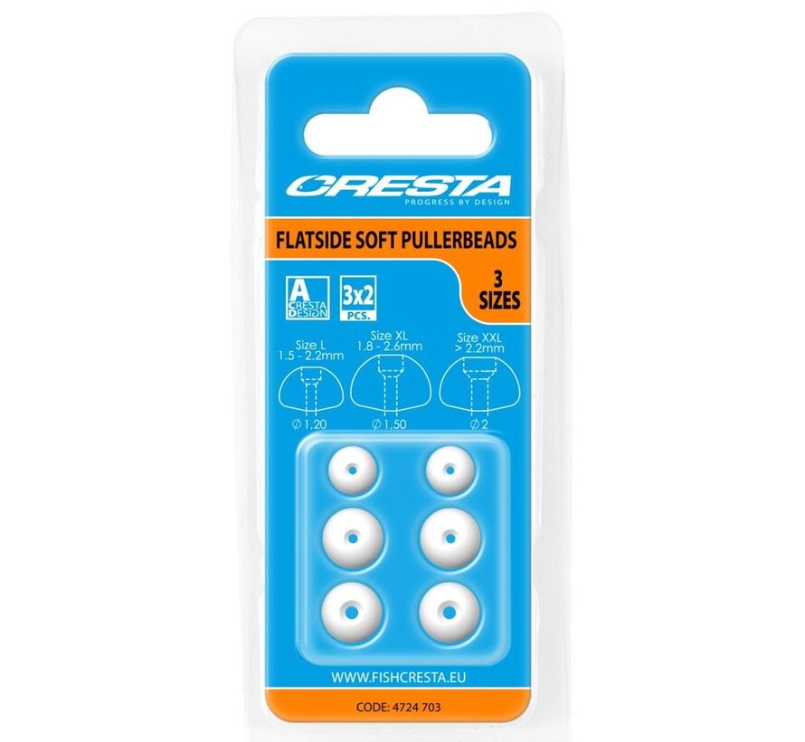 Cresta Flatside Soft Pullerbeads ( 3 Sizes)