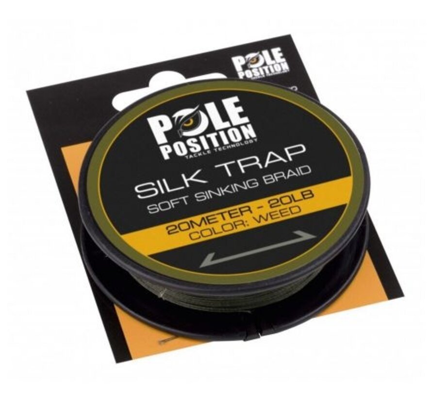 Pole Position Silk Trap Sinking Braid 20lb Weed 20m