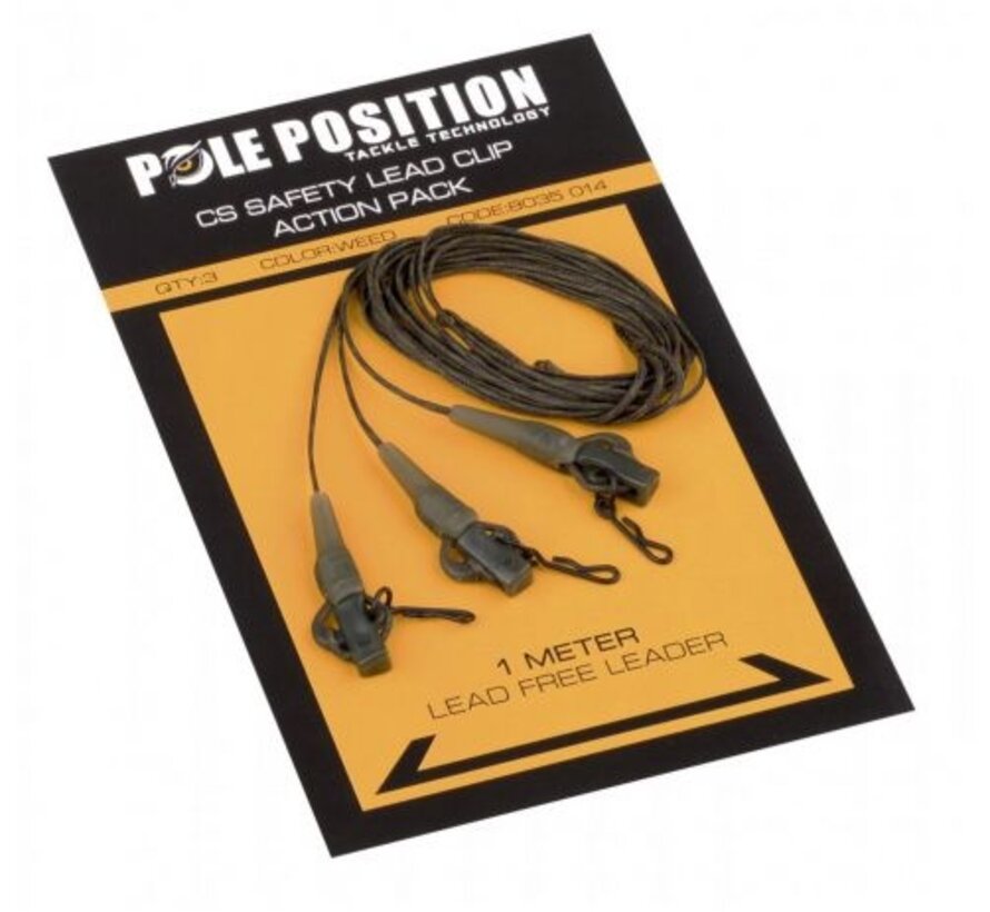 Pole Position Leadclip Set + Leader 45lb Weed