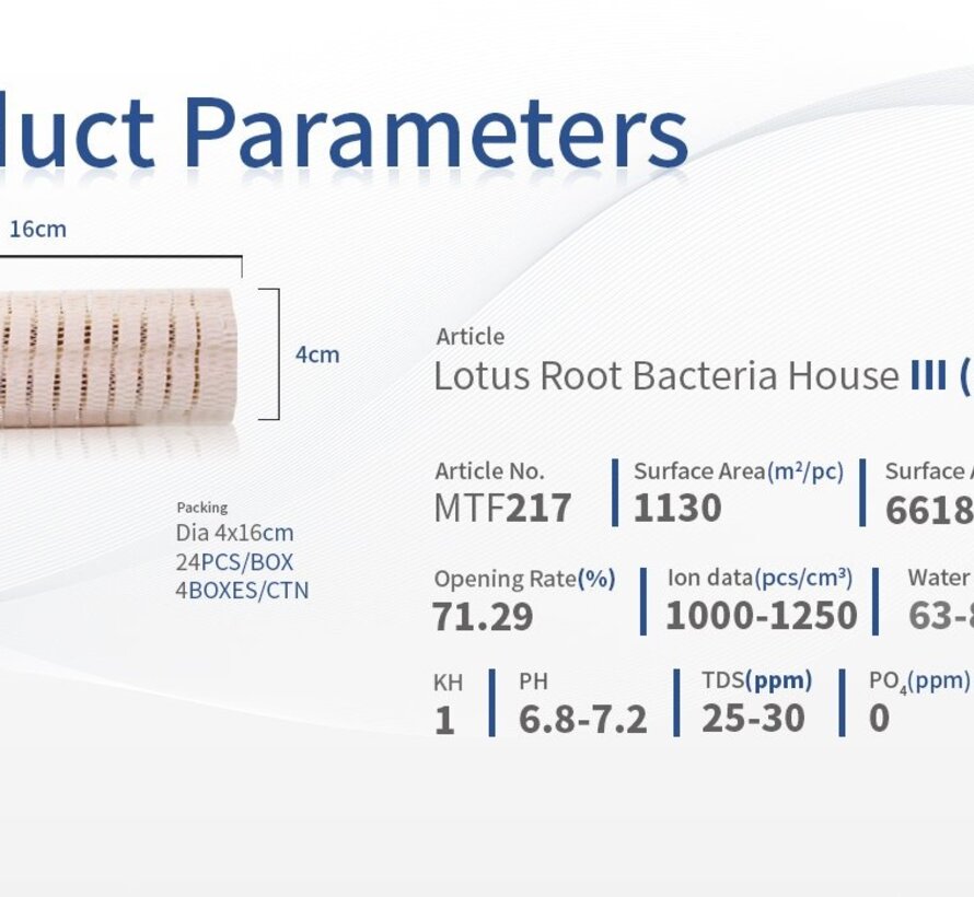 Mountain Tree Lotus Root Bacteria House III doos a 12 stuks 25 x 8 cm