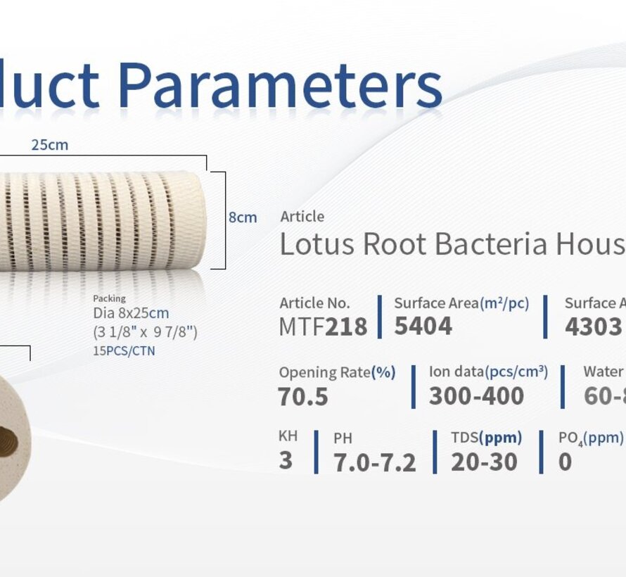 Mountain Tree Lotus Root Bacteria House II doos a 15 stuks 25 x 8 cm