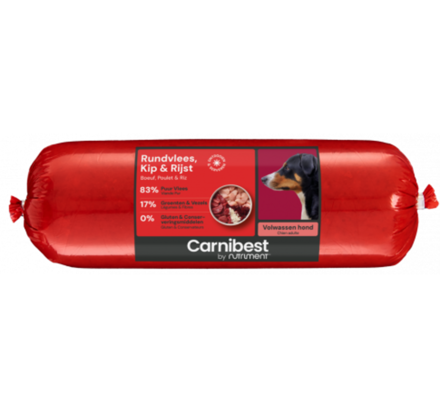 Carnibest Rundvlees Kip & Rijst 1kg