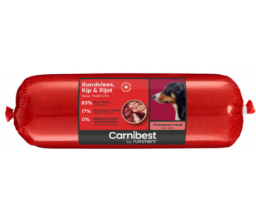 Carnibest Carnibest Rundvlees Kip & Rijst 500g