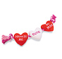 Beeztees Flossy Love Katoen/Pluche Rood 45x10x5cm