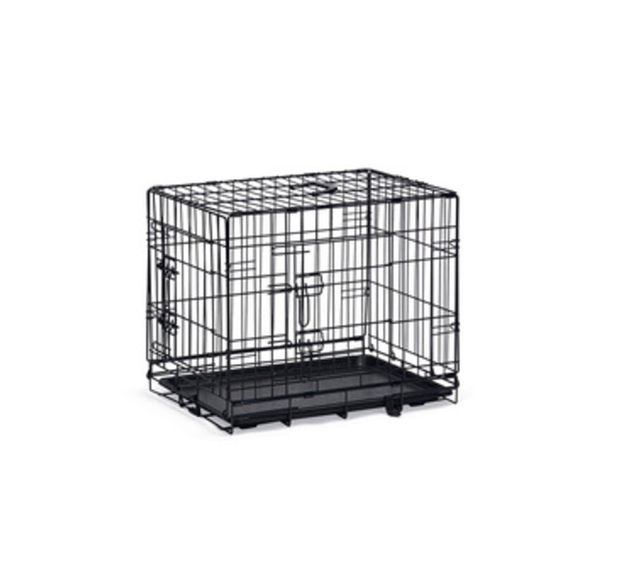 Beeztees Hondenbench 2 Deurs Zwart 62X44X50