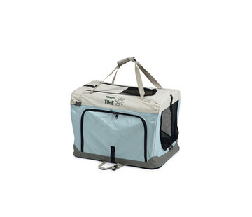 Beeztees Beeztees Travel Time Hondenbench Nylon Lichtblauw 70x52x52cm