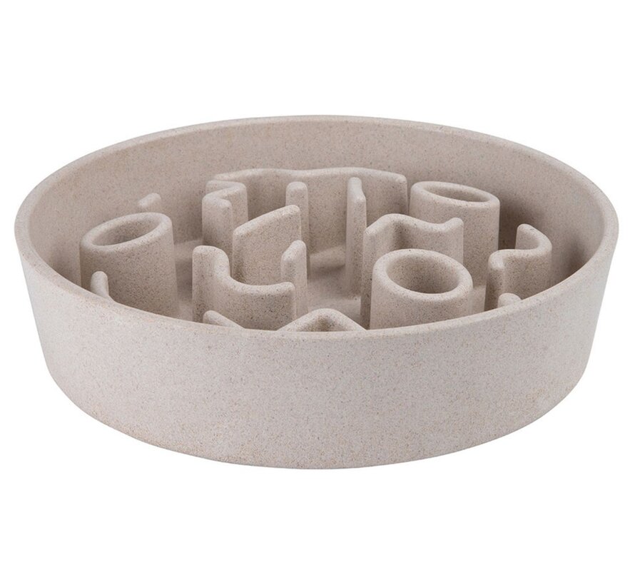 Designed by Lotte Anti Schrokbak Pom Beige - Hond (17cm)