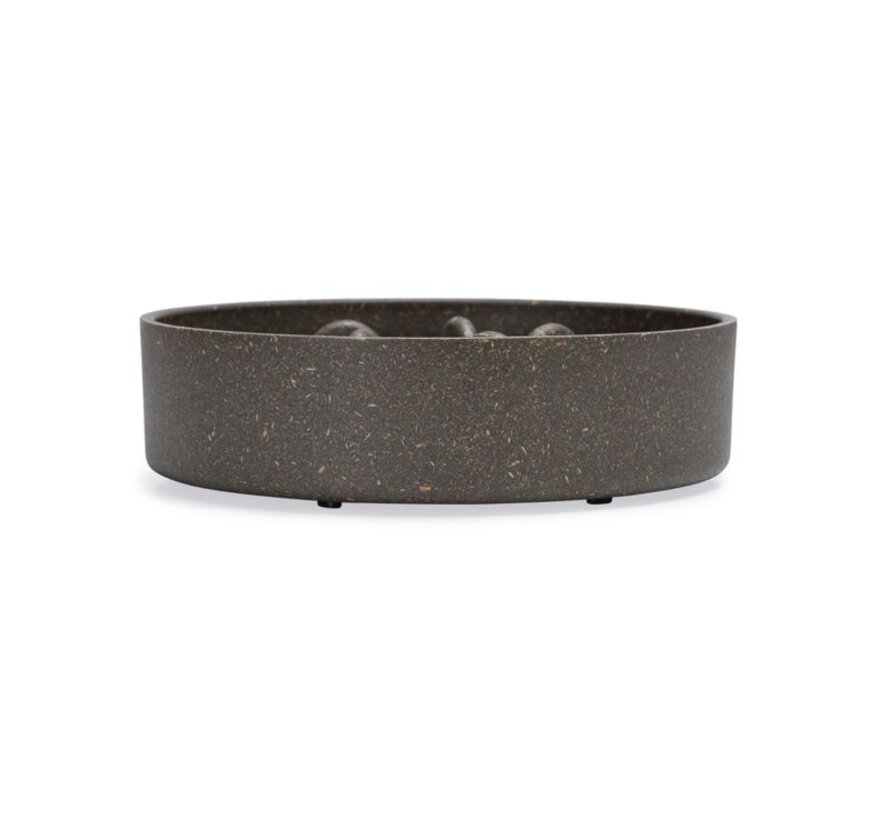Designed by Lotte Anti Schrokbak Pom Grijs - Hond (21cm)