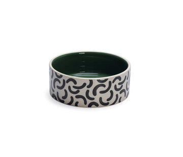 Beeztees Beeztees Eetbak Mark Zwart en Wit - Voerbak Hond (16 cm)