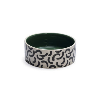 Beeztees Beeztees Eetbak Mark Zwart en Wit - Voerbak Hond (16 cm)