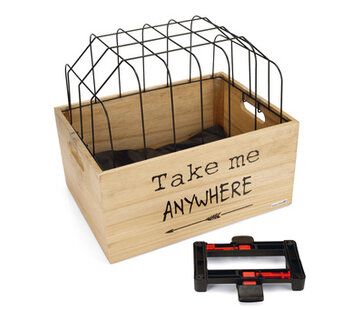 Beeztees Beeztees Hout Fietsmand Journey met Draadkap