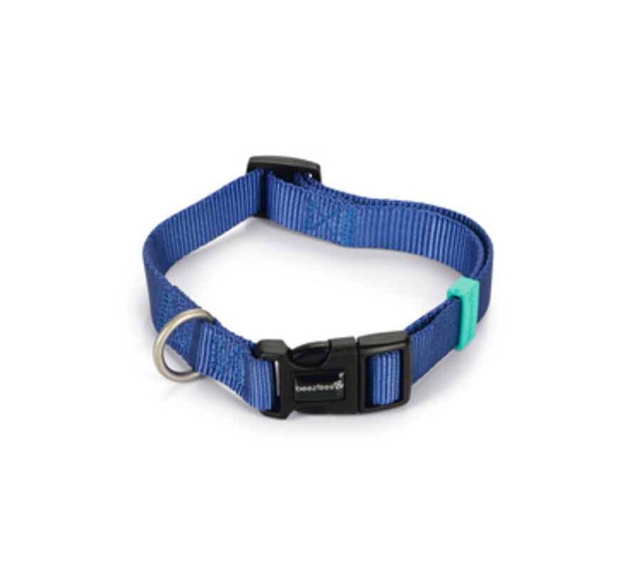 Beeztees Uni Halsband Hond Blauw 35-50 cm x 20mm
