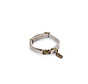 Designed by Lotte Velura Hondenhalsband Fluweel Grijs 20-30cm x10mm