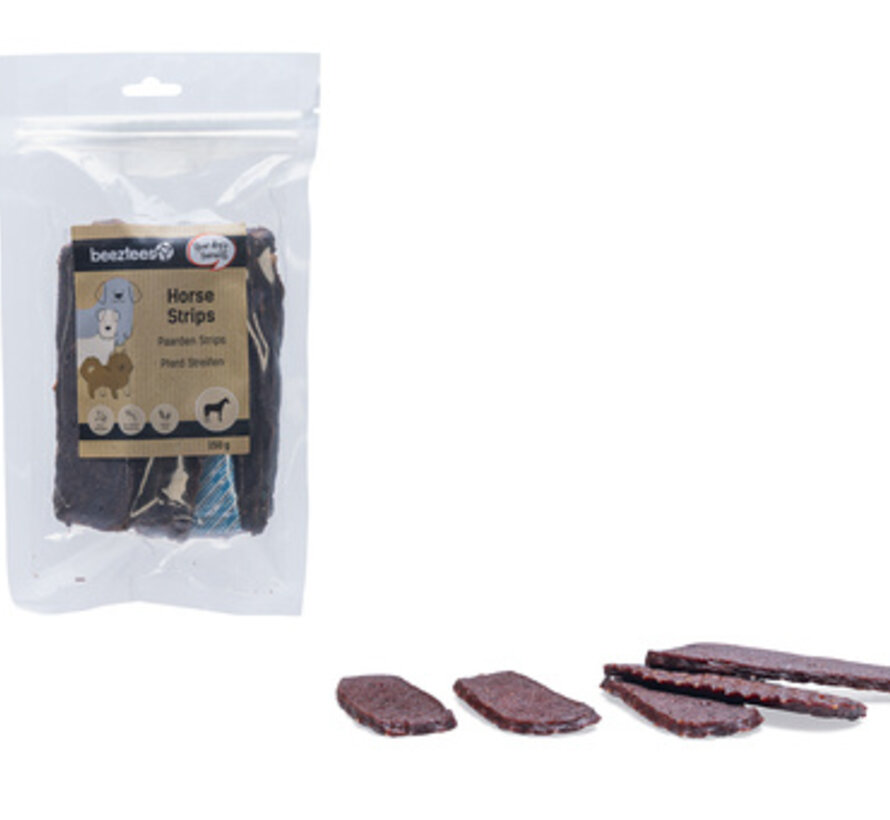 Beeztees Paarden Strips Hondensnack 150gr