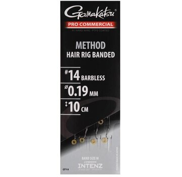 Gamakatsu Gamakatsu Method Hair Rig Banded Haak 14 barbless Lengte 10 cm Lijndikte 0.21mm