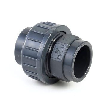 VDL 3-delige koppeling, type A, pvc-u, 2x inwendig lijm, epdm, 16 bar, 12 mm