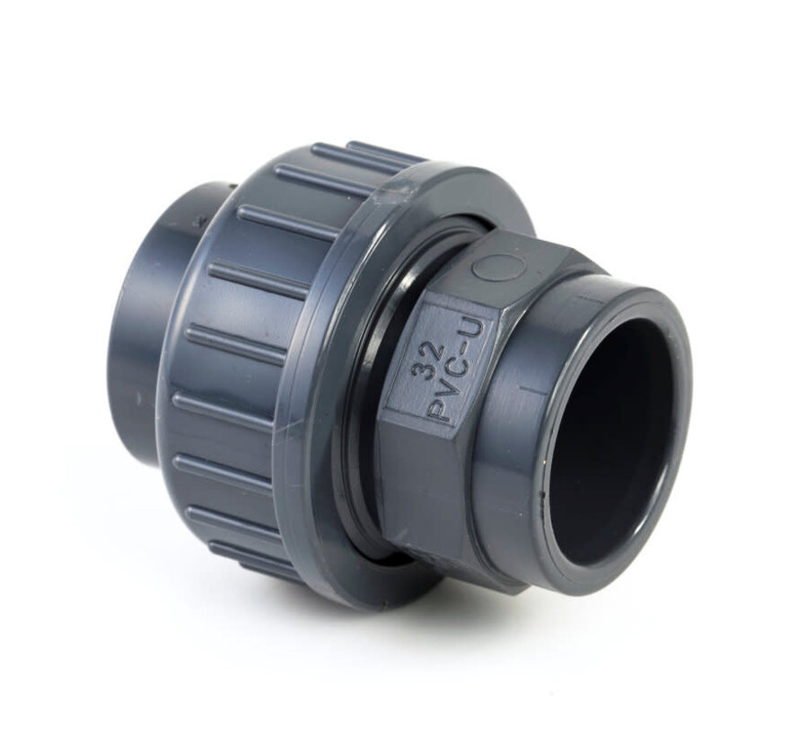 VDL 3-delige koppeling, type A, pvc-u, 2x inwendig lijm, epdm, 16 bar, 12 mm