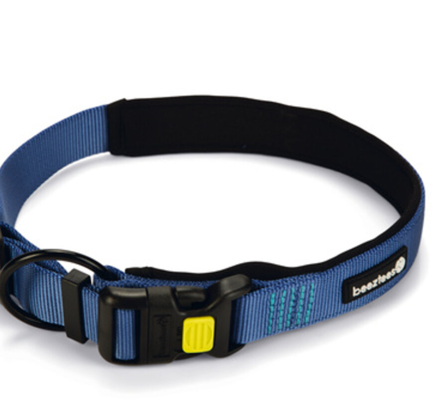 Beeztees Parinca Premium Hondenhalsband Nylon Blauw 60-65cm x30mm