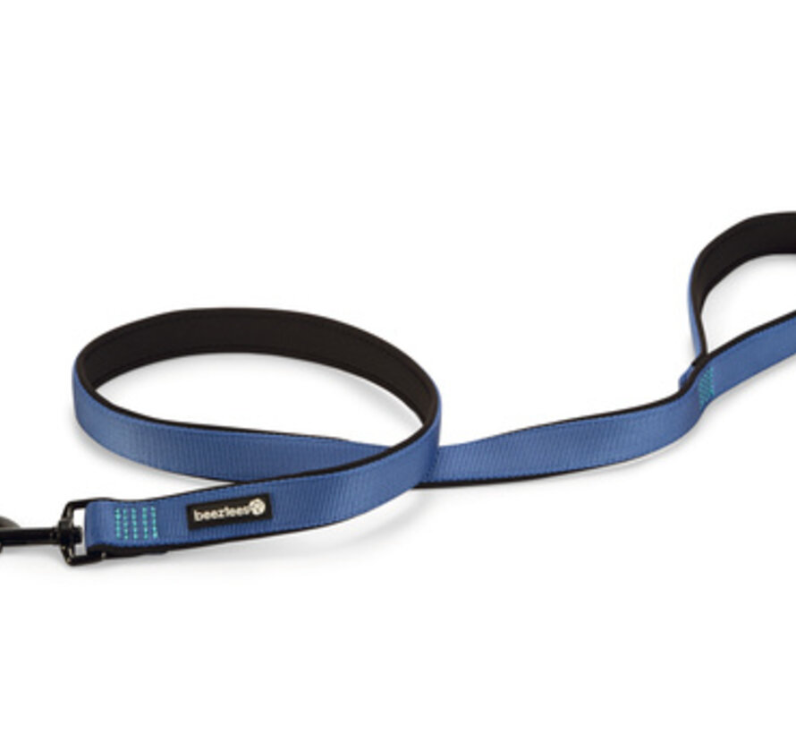Beeztees Parinca Premium Hondenriem Nylon Blauw 120cm x 25mm