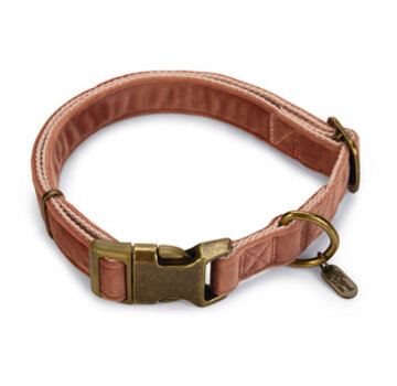 Beeztees Designed by Lotte Velura Hondenhalsband Fluweel Roze 48-70cm x25mm