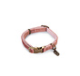 Designed by Lotte Velura Hondenhalsband Fluweel Roze 26-40cm x15mm