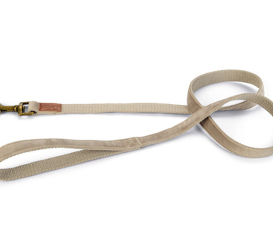 Designed by Lotte Velura Hondenriem Fluweel Grijs 120cmx20mm