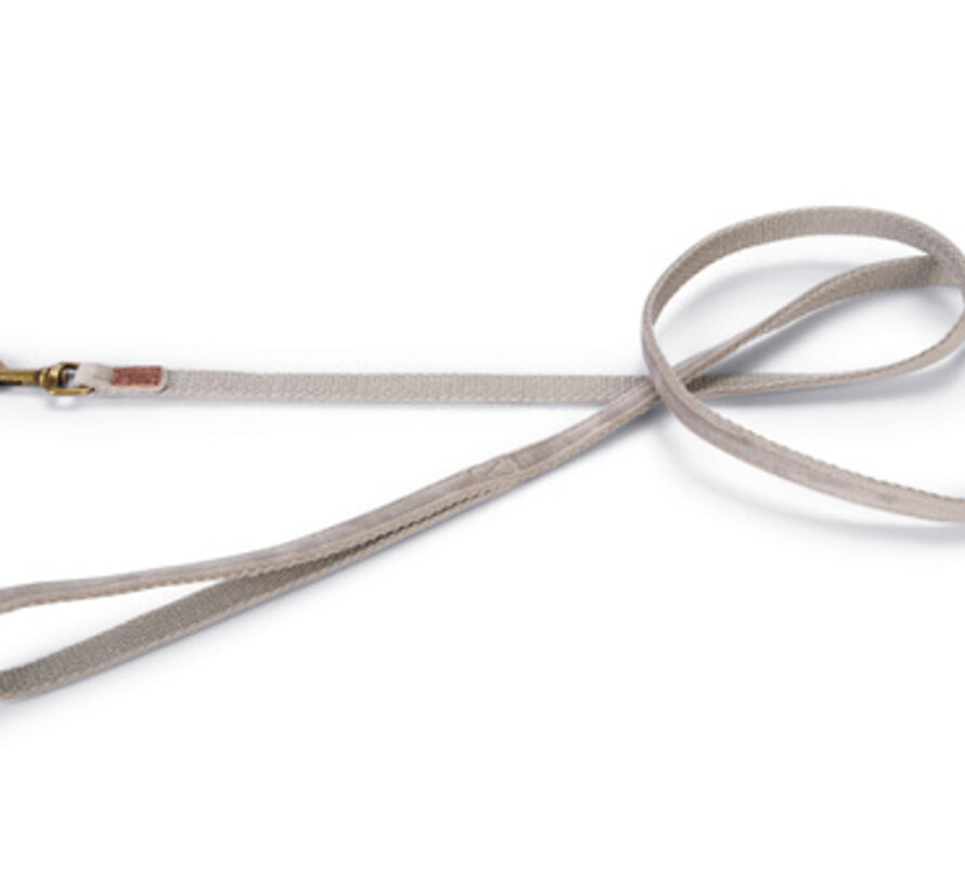 Designed by Lotte Velura Hondenriem Fluweel Grijs 120cmx10mm