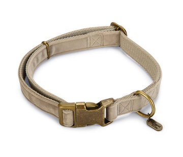 Beeztees Designed by Lotte Velura Hondenhalsband Fluweel Grijs 48-70cm x25mm