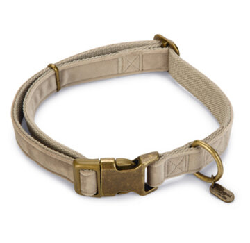 Beeztees Designed by Lotte Velura Hondenhalsband Fluweel Grijs 48-70cm x25mm