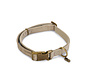 Designed by Lotte Velura Hondenhalsband Fluweel Grijs 48-70cm x25mm