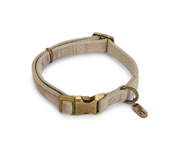 Beeztees Designed by Lotte Velura Hondenhalsband Fluweel Grijs 35-50cm x20mm