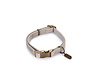 Designed by Lotte Velura Hondenhalsband Fluweel Grijs 26-40cm x15mm