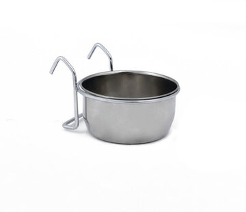 Beeztees Beeztees Coopcup Inox+Houder Hondenvoerbak 0,3L 9cm