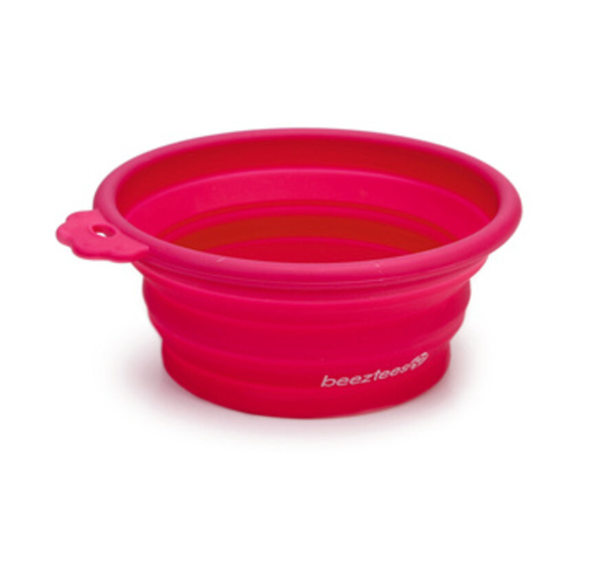 Beeztees Hondenvoerbak Inklapbaar Roze 14x12,5x5 cm 250ml