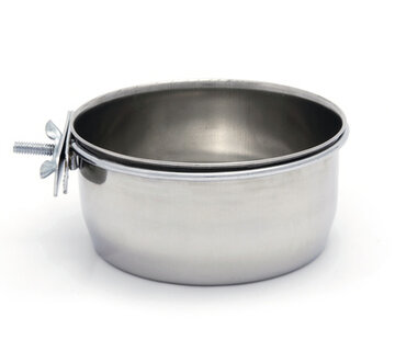 Beeztees Beeztees Coopcup Inox+Schroef Hondenvoerbak 0,6L 12cm
