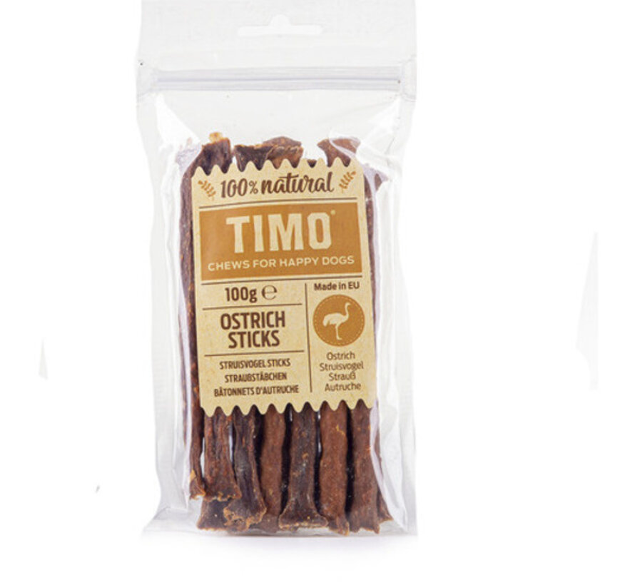 Timo Sticks Struisvogel 100g
